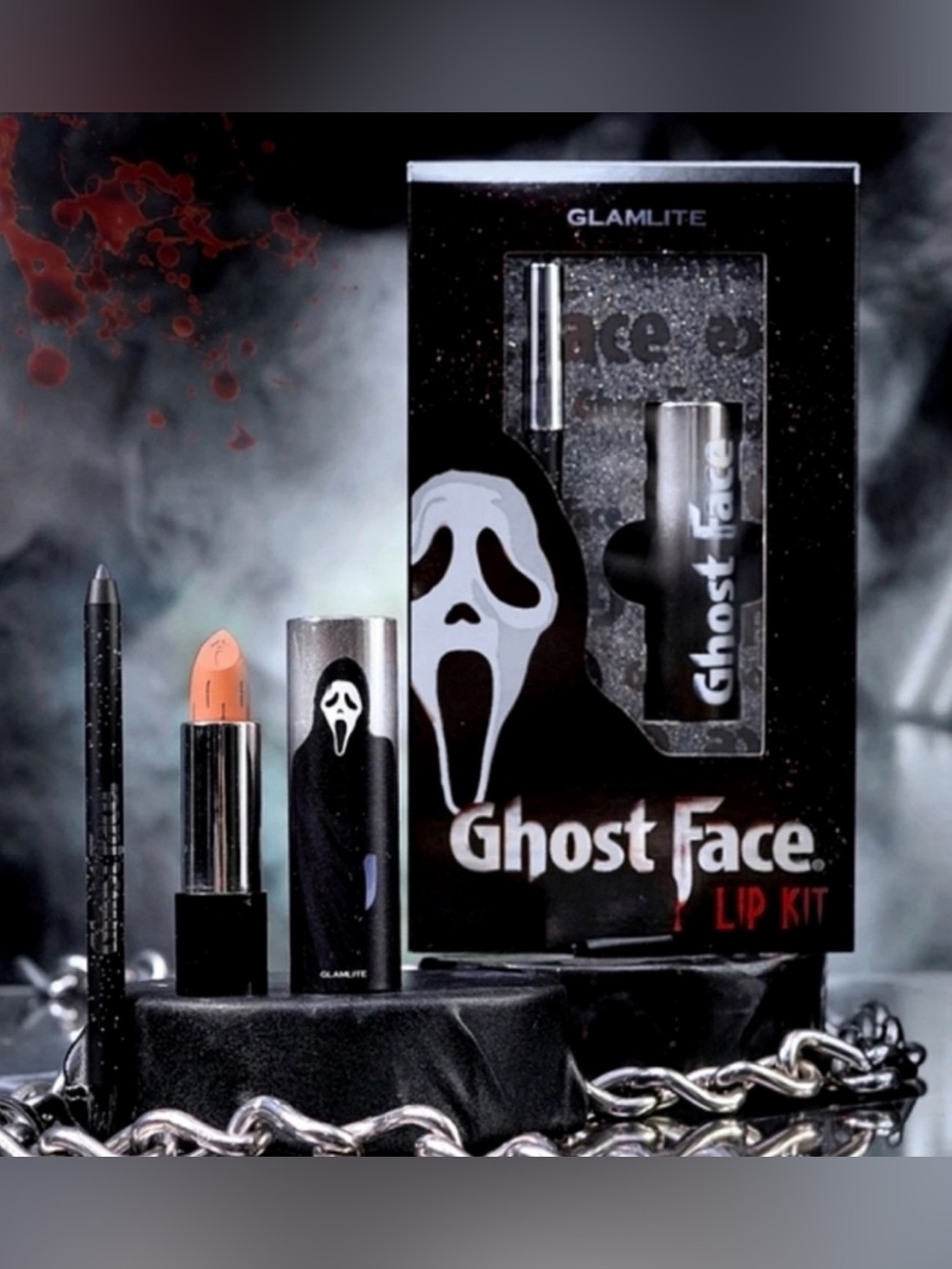Glamlite Ghost Face 3-Piece Lip Kit Limited Edition NEW
